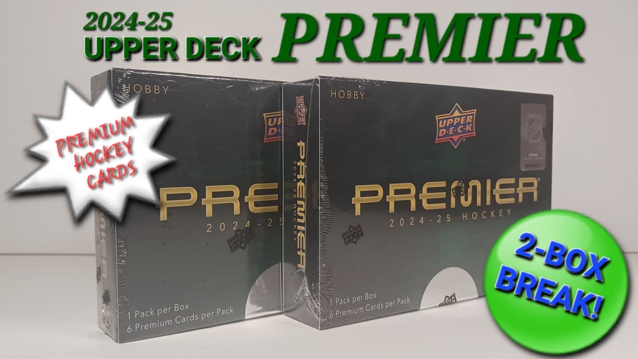 WAS THIS WORTH WAITING FOR? 2024-25 UPPER DECK PREMIER HOCKEY 2-BOX BREAK #hockeycards #upperdeck
