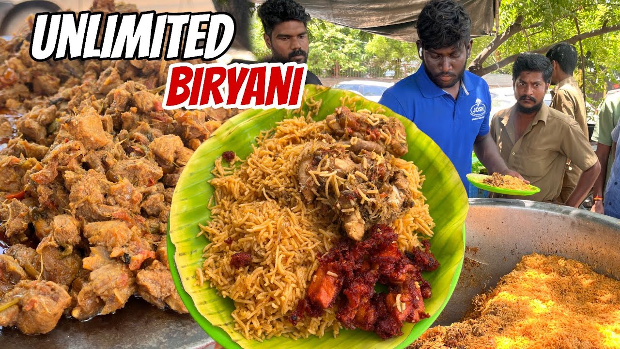ரூ.120க்கு அன்லிமிடெட் பிரியாணி! ஜோஷ் பிரியாணி ஆலந்தூர்  🍗🔥