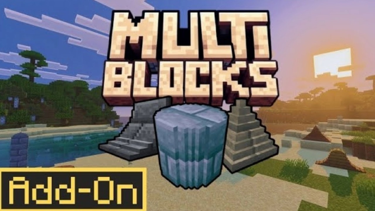 MultiBlocks Add-on That Adds Round Blocks in Minecraft Bedrock