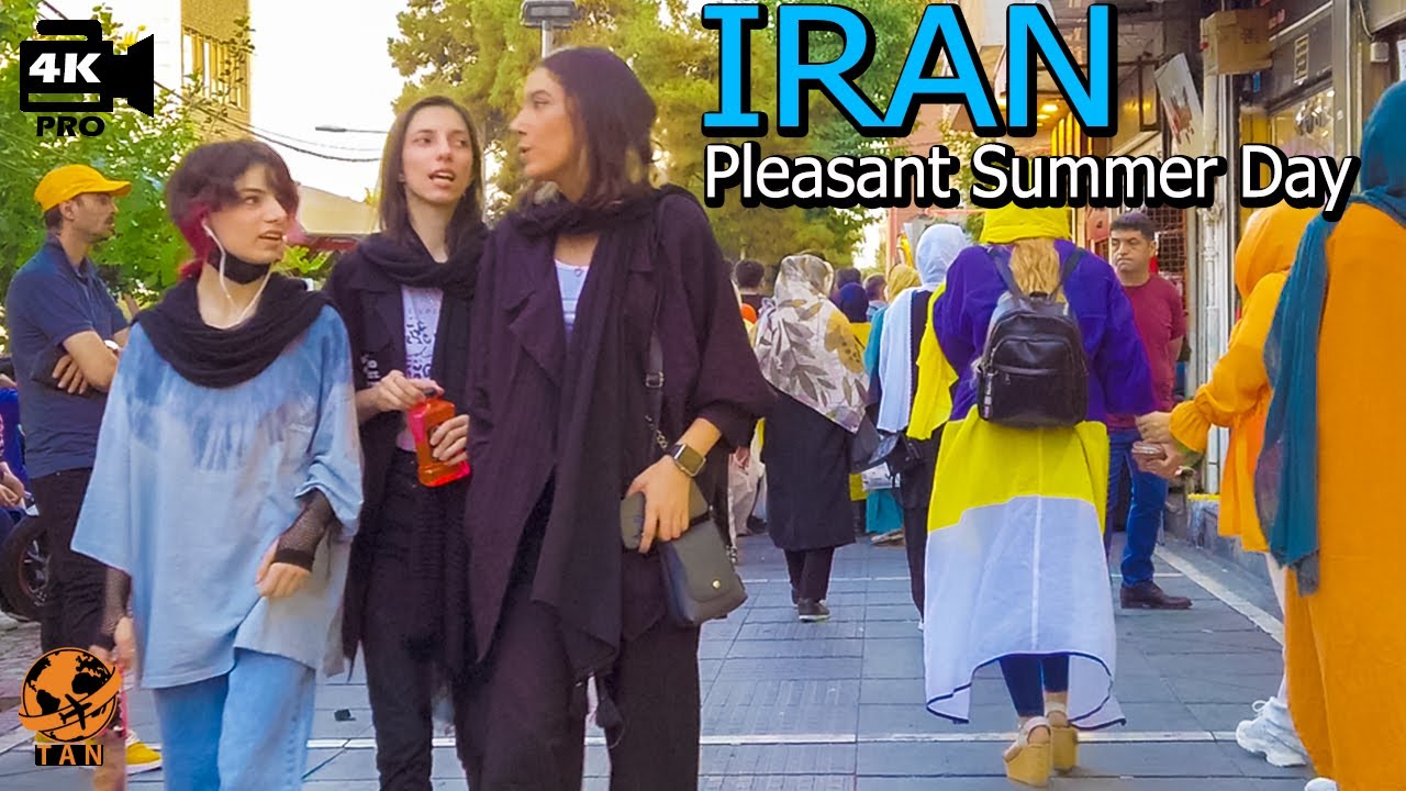 IRAN -Pleasant Summer Day -Walking Tour on Tehran City juli 2022-Iran summer vacation travel vlog 4k