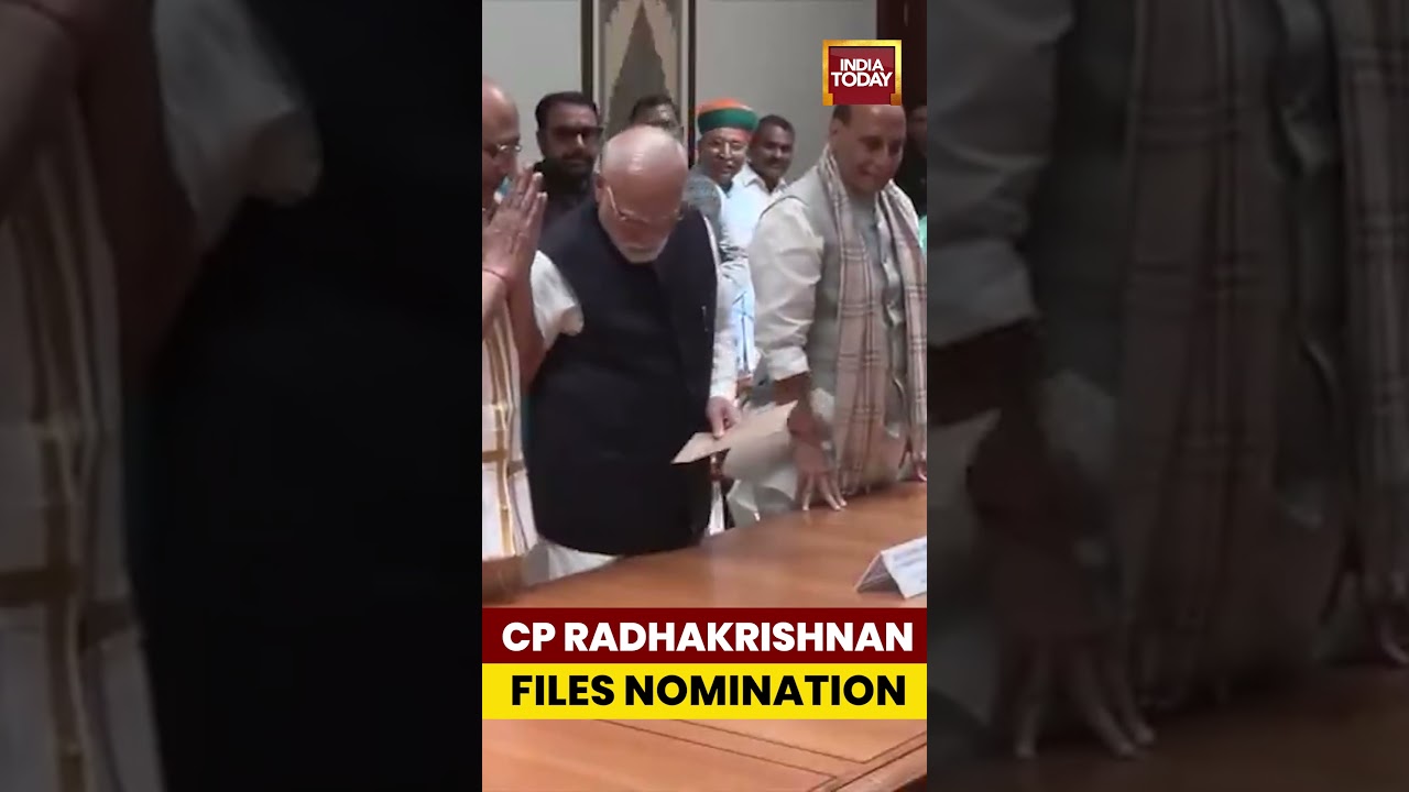 CP Radhakrishnan Files Vice President Nomination in Presence of PM Modi | NDA's VP Candidate