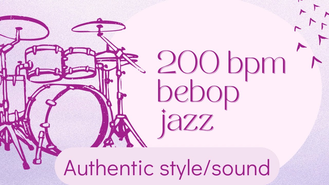 200 bpm bebop jazz 4/4 swing with brushes- authentic jazz sound with a nice touch of variety in beat