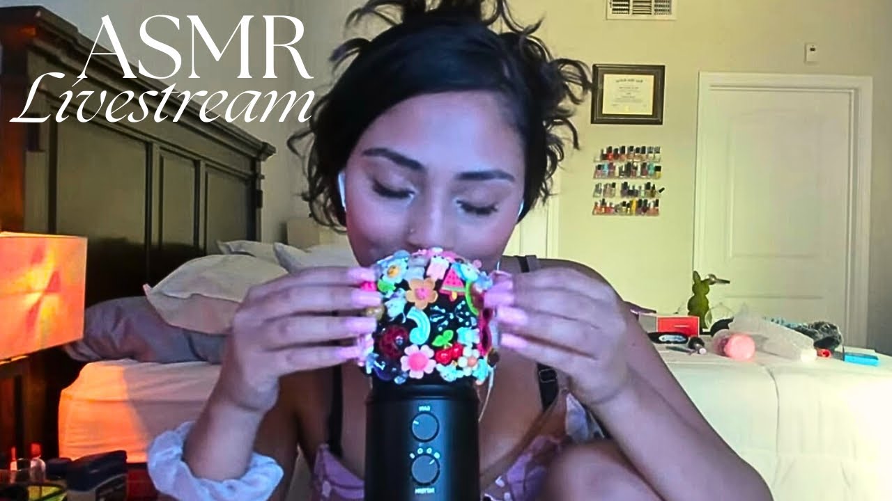 ASMR: mouse and brushing, glass tapping + bob