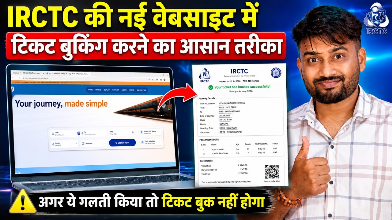 How To Book Train Ticket on New IRCTC Website | Complete Step-by-Step Guide
