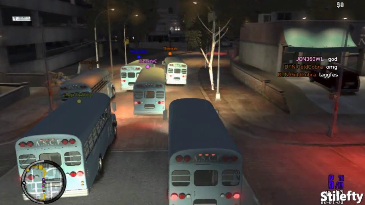 GTA 4 - TLAD Multiplayer - Race, Witness Protection x2 & Own The City
