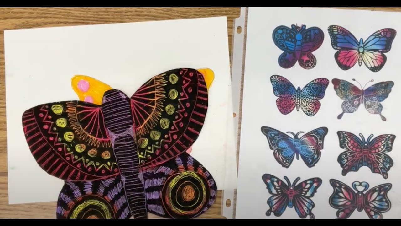 Scratch Art Butterfly Lesson 2