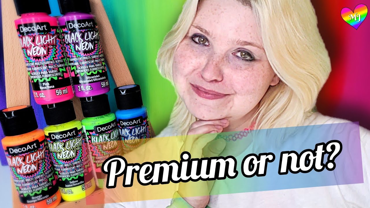Art Product Review / Comparison - DecoArt Black Light Neon / DecoArt Americana Neon