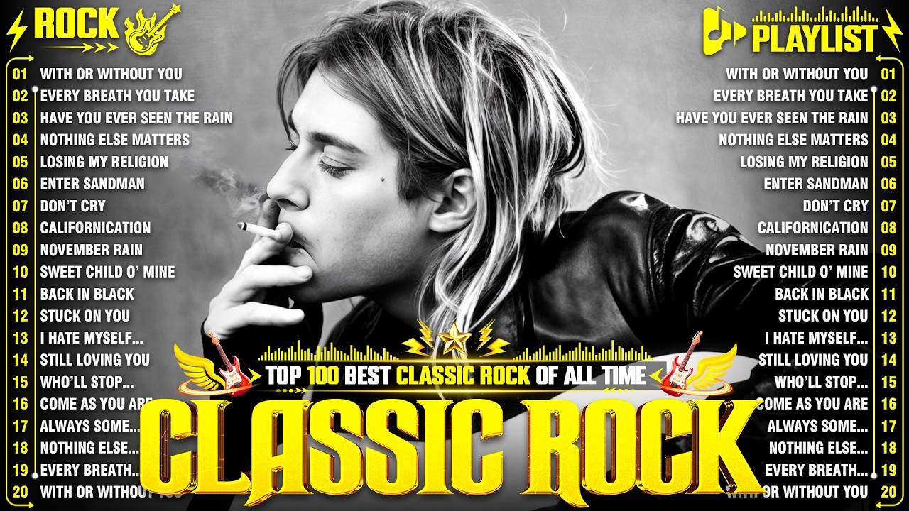 Classic Rock Songs 70s 80s 90s Full Album 🎶 Nirvana, Guns N' Roses, AC/DC, Bon Jovi, Metallica, U2