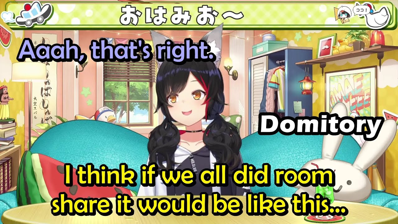 Subaru, Mio, Miko, Lui, & Fubuki Show What It Would Be Like if Hololive Members Live in a Dormitory