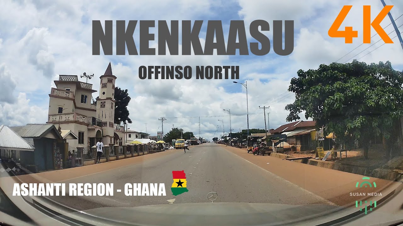 Nkenkaasu Drive from Darso Offinso North Ashanti Region Ghana 4K
