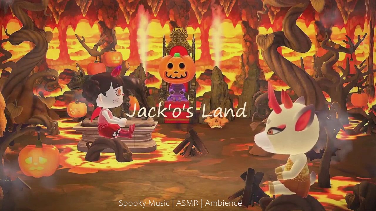 Jack'0's Lands  🎃🌋  | Animal Crossing | Spooky Music & Ambience 🦇🔥