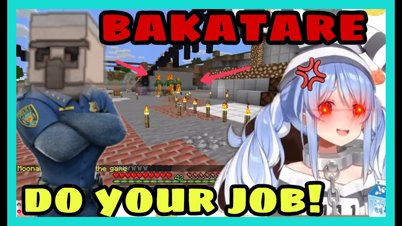 Pekora Scold Her Security Guard After Pekoland Got Invaded By Visitor | Minecraft [Hololive/Eng Sub]