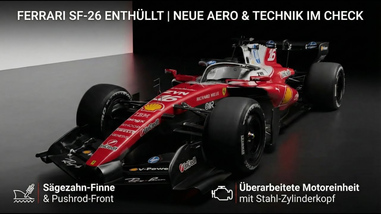 2026 Ferrari SF-26 enthüllt | Neue Aero & Technik im Check
