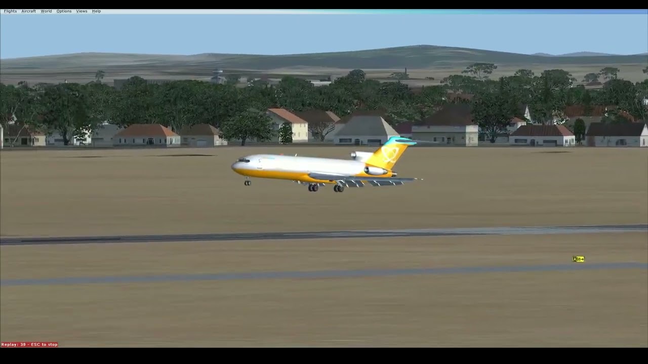 727-200 landing in Brisbane