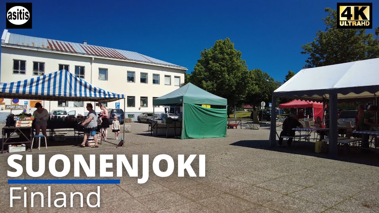 Finland Small City Walks: Summer Walking Tour in Suonenjoki City Center