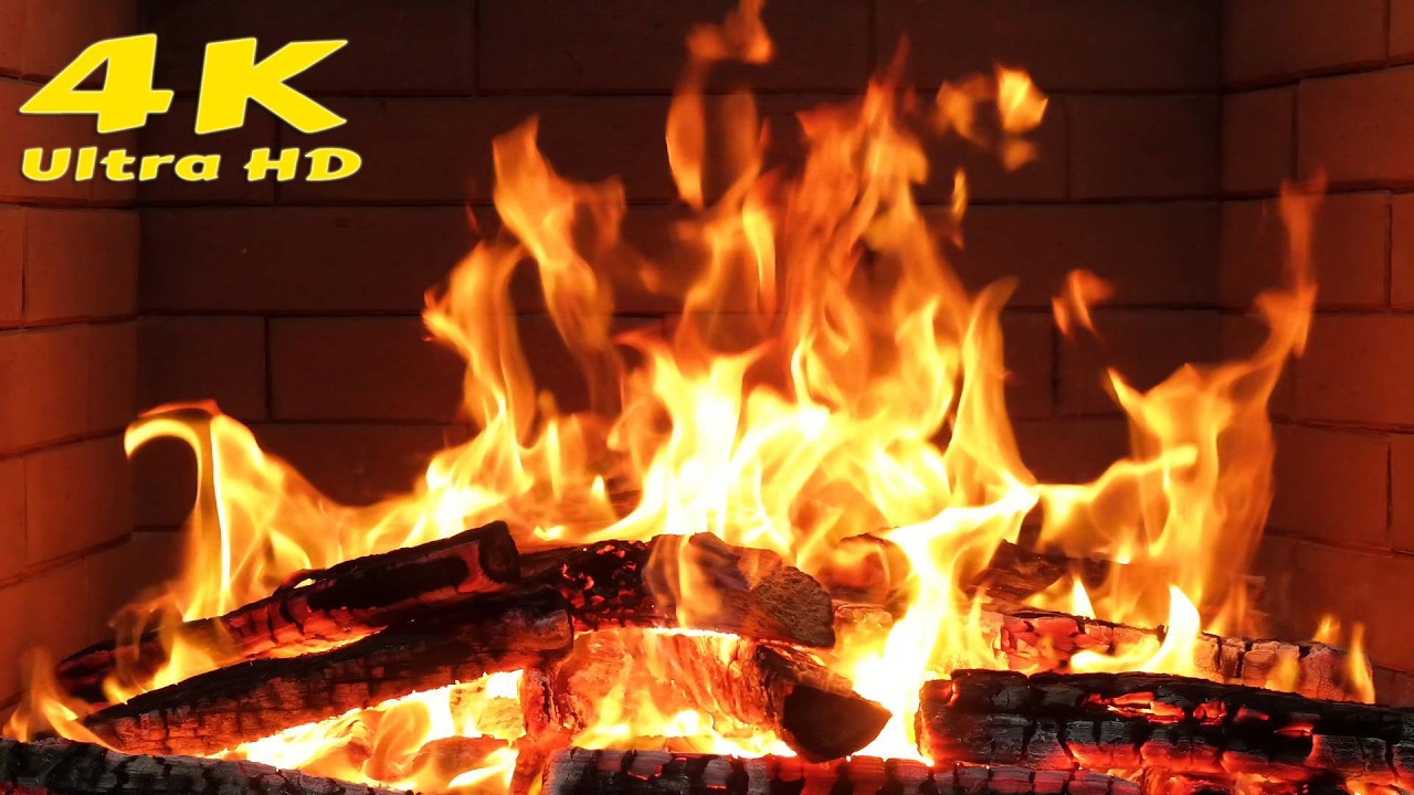 🔥 Cozy cabin fireplace sounds and falling snow Cottage fireplace ambience. Fireplace video for Slee
