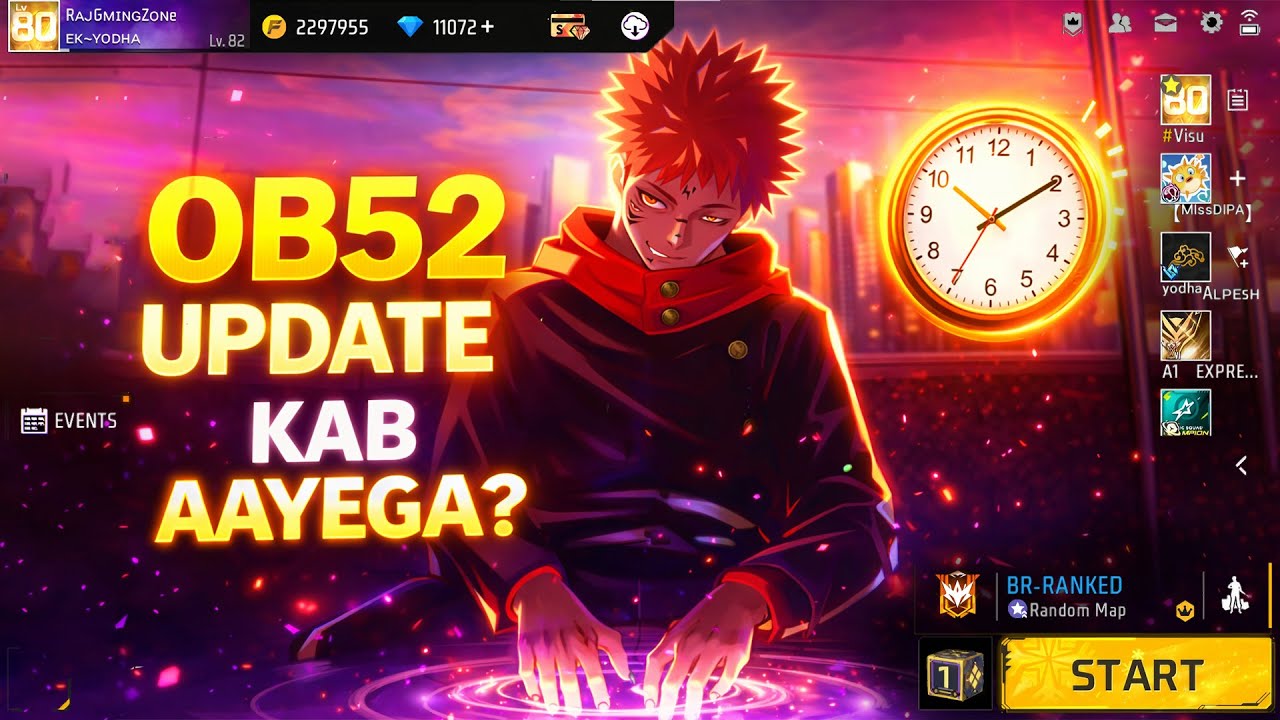 OB52 Update Kab Aayega | OB52 Update Confirm Date in Free Fire 