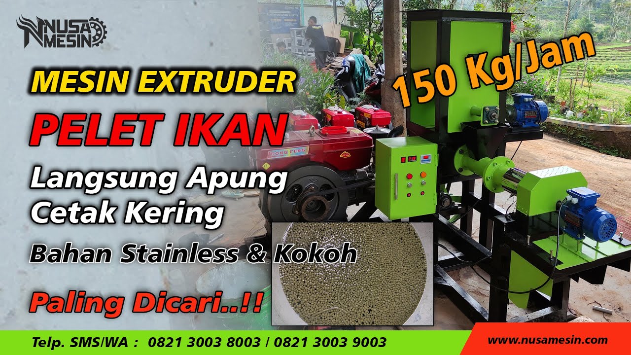 CARA MEMBUAT MESIN CETAK PELET IKAN TERNAK APUNG - Mesin Pelet Pakan Ikan Terapung Rumahan Extruder