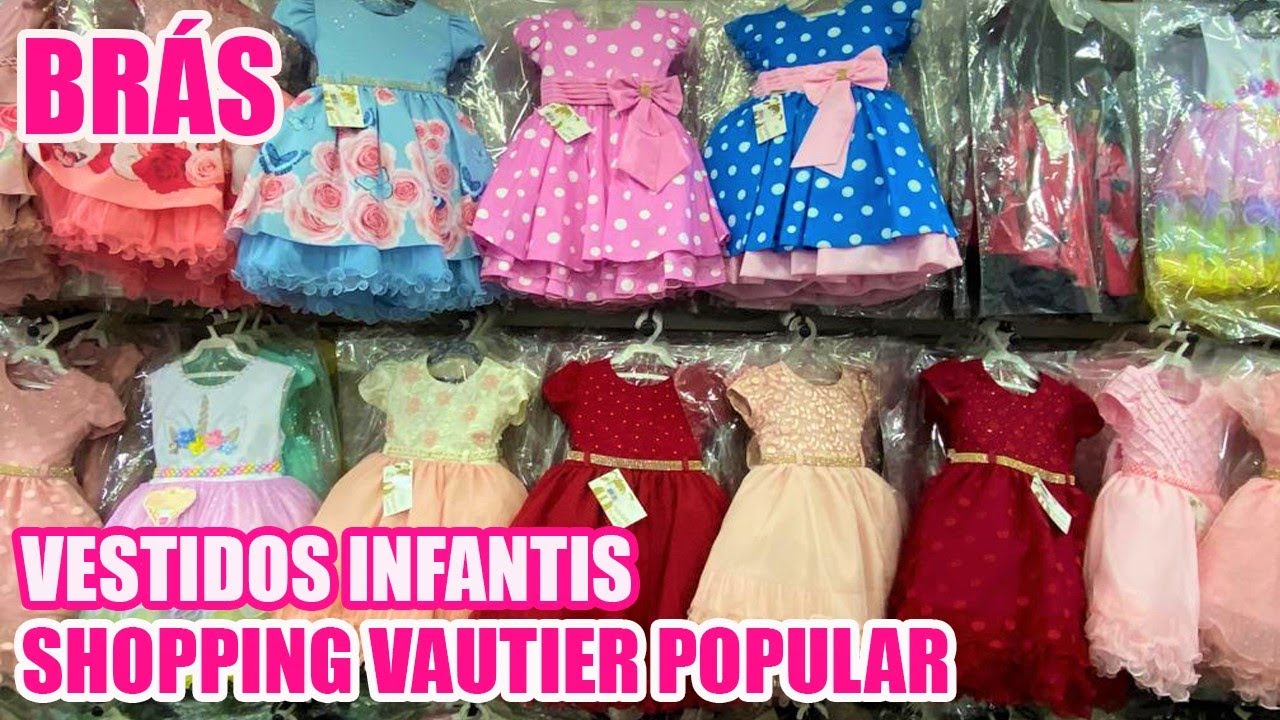 BRÁS - VESTIDO INFANTIL NO SHOPPING VAUTIER POPULAR - COM PROMOÇÃO