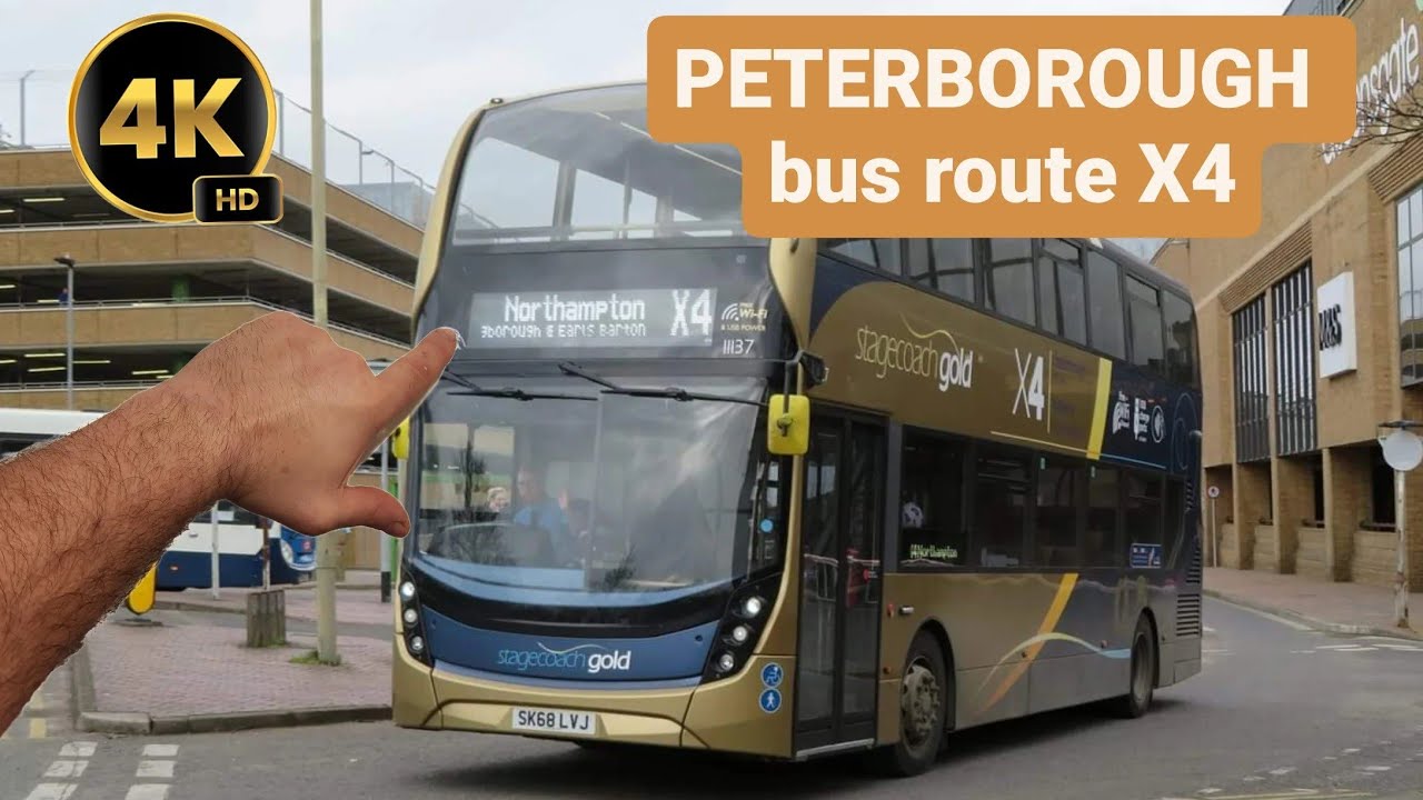 Route X4 Peterborough- Wellingborough- Kettering- Corby- Northampton