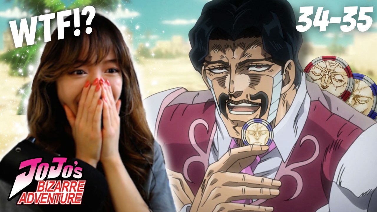 OK, D'ARBY. BET! | JoJo's Stardust Crusaders Ep 34 and 35 REACTION