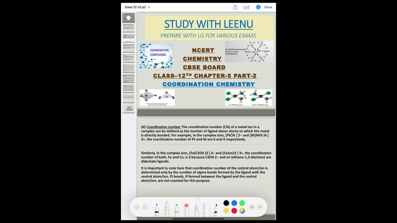 NCERT CLASS 11 COORDINATION CHEMISTRY | PART-2 | IUPAC NOMENCLATURE | #cbse @Studywithleenu 👍