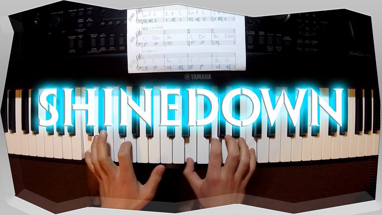 ShineDown - Get Up (Piano Cover / Tutorial / Chords - Sheet Music)