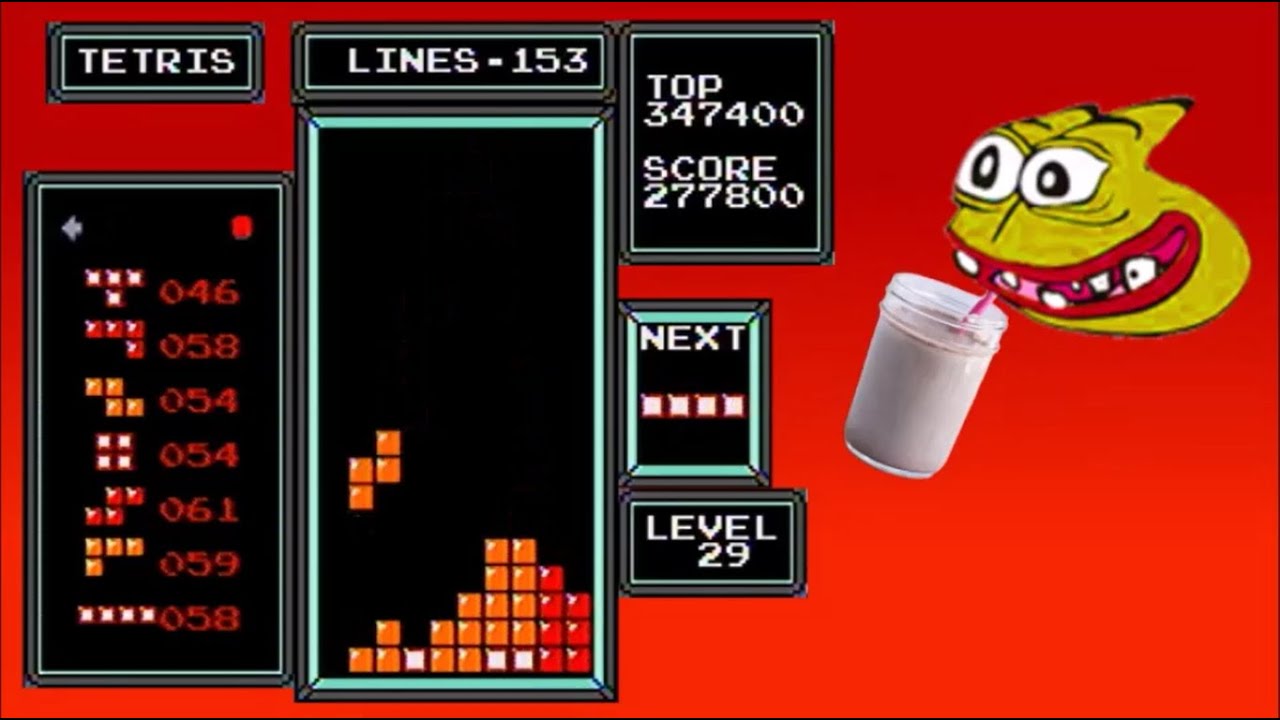 NES Tetris - 161 Lines on Killscreen (Former World Record)