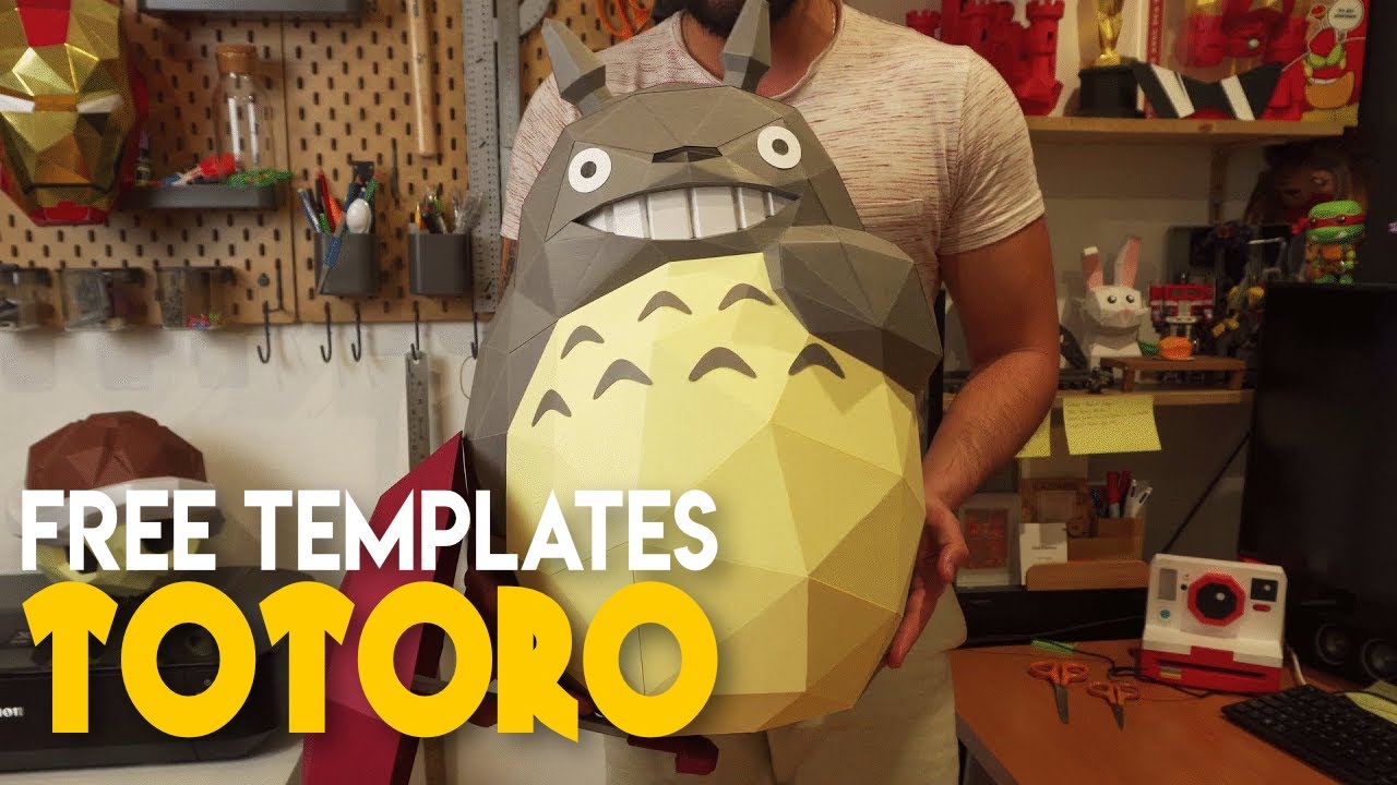 Papercraft - Building a giant paper TOTORO ! FREE Tutorial