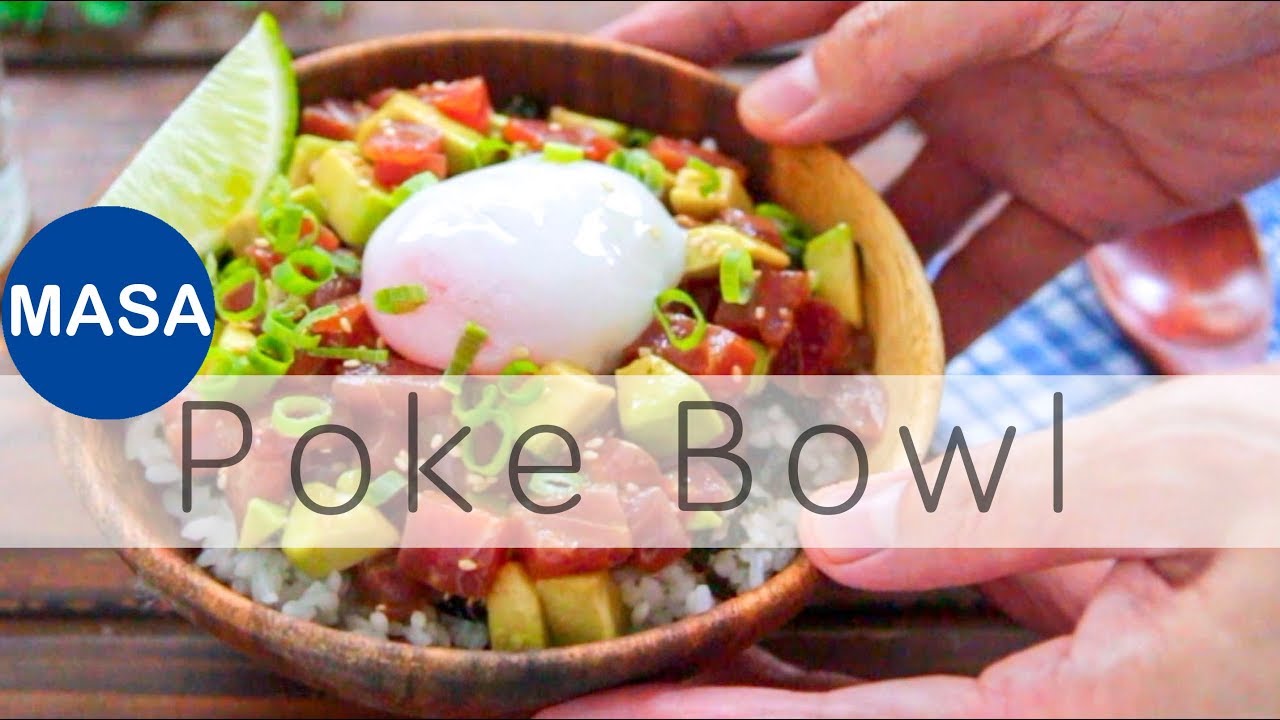 POKE夏威夷生魚丼飯+溫泉蛋/Tuna&Avocado Poke with Onsen Egg |MASAの料理ABC
