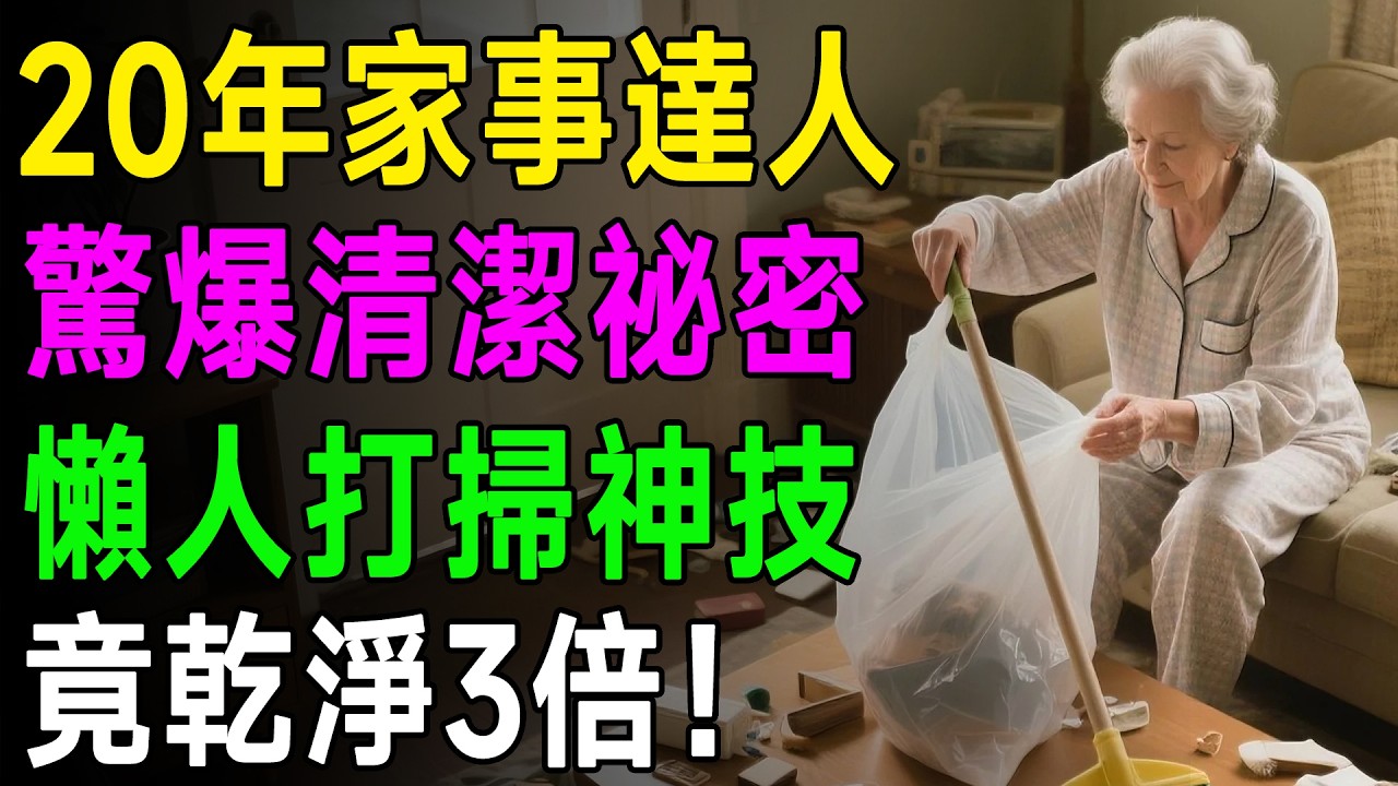 20年家事達人驚爆！「懶人打掃法」竟比傳統方法乾淨3倍！難怪你家總是亂糟糟！ #居家清潔 #懶人打掃 #收納整理 #生活智慧