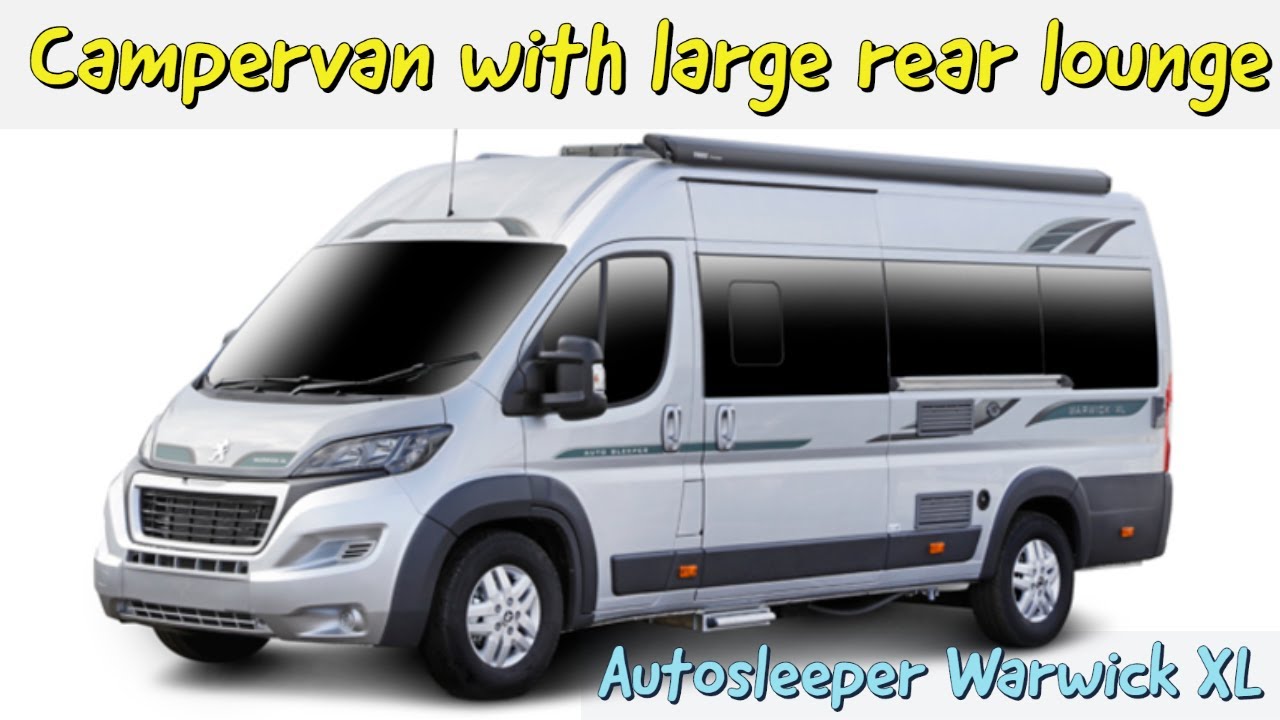Auto Sleeper Warwick XL. Camper van with large rear lounge.