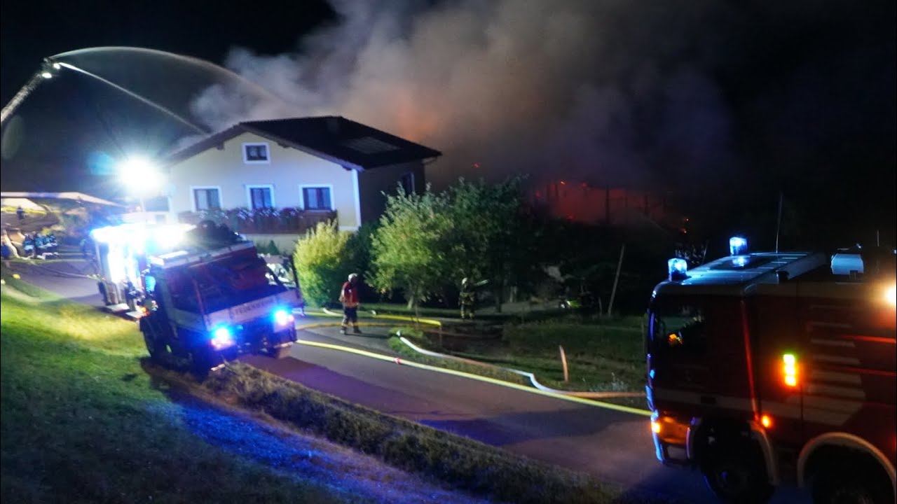 9 Kühe bei Bauernhofbrand in Kirchberg an der Pielach verendet | B3 Scheunenbrand