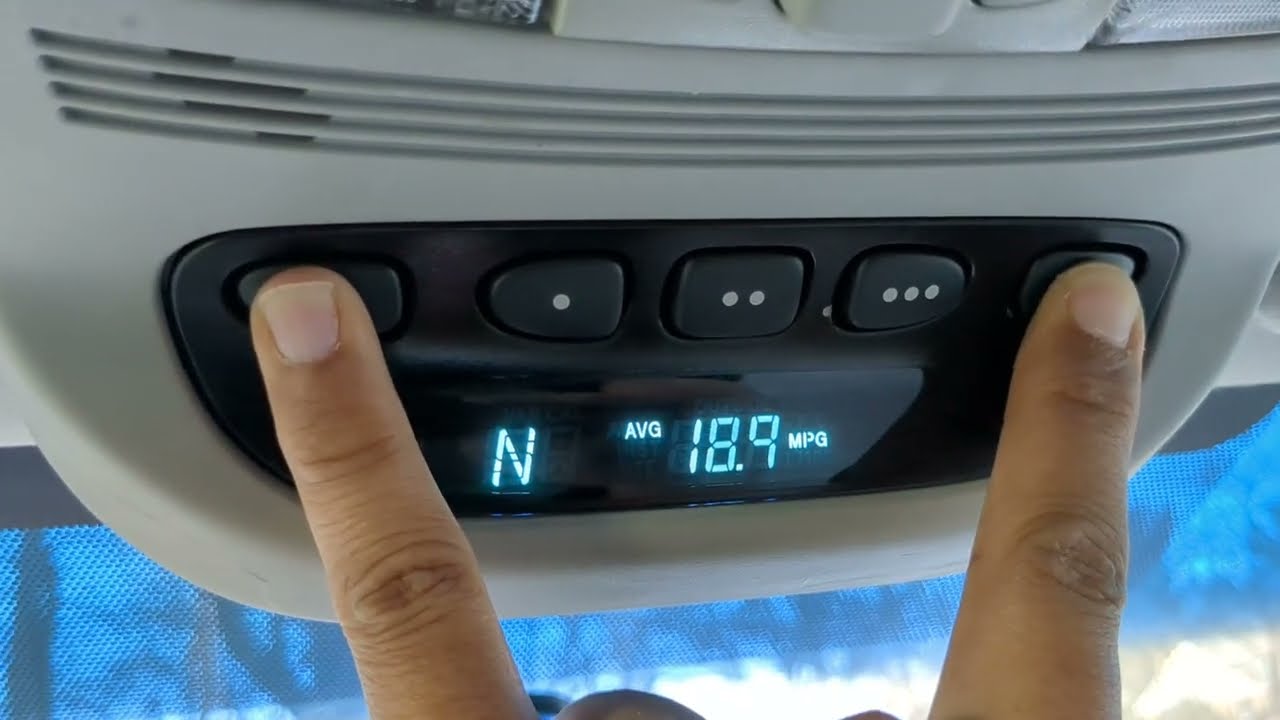 How to reset AVG MPG display TOYOTA Sienna 2004 2005 2006 2007 2008 2009 2010