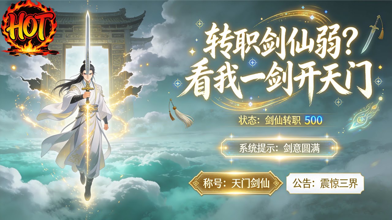 ✨【强推】《转职剑仙弱？看我一剑开天门》1--60集当萧辰激活天赋那一刻，当SSS级法师还在吟唱禁咒时，萧辰一剑出鞘，万剑齐发直接秒杀副本BOSS！#穿越 #末世 #异能 ##动态漫画# 漫野推文