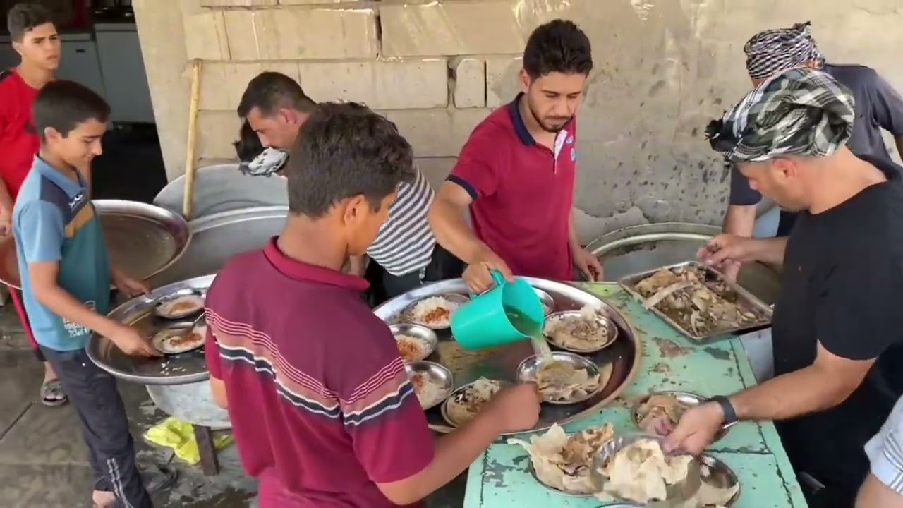 توزيع الغداء 14 صفر في زيارة الاربعين 2022