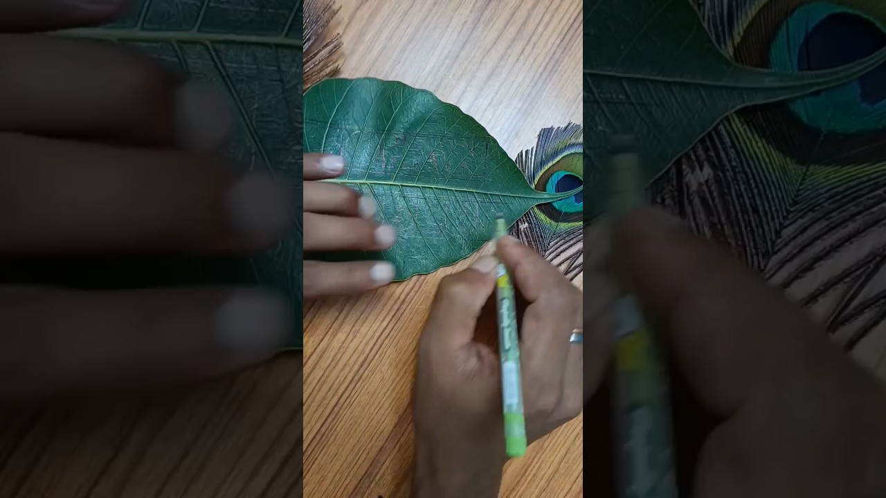 leaf art of self name & friend 