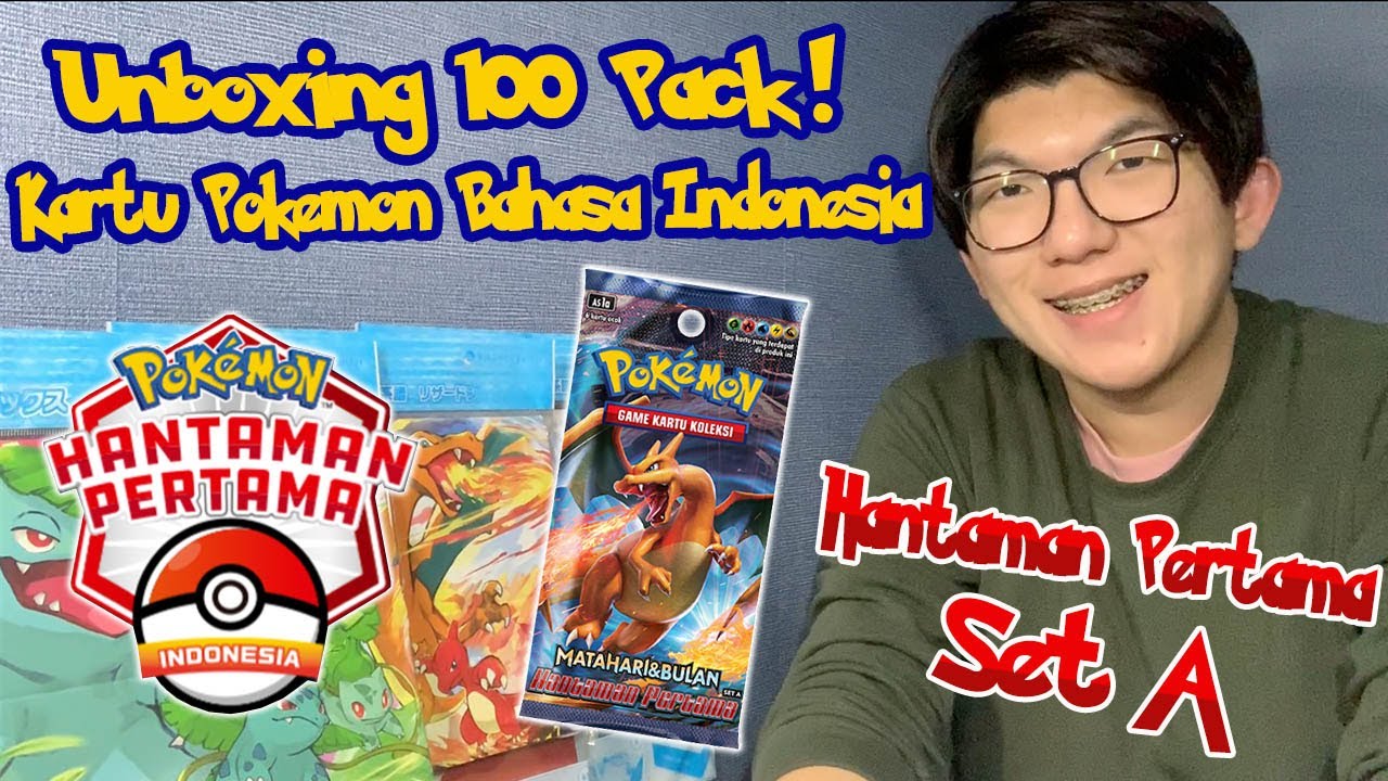 Unboxing 100 Pack!! Pokémon TCG Indonesia - Hantaman Pertama Set A!