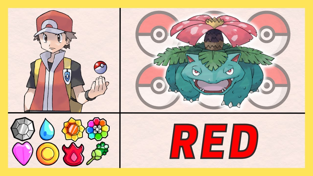 RED / レッド POKEMON TEAM  (JOURNEY TO CHAMPION)