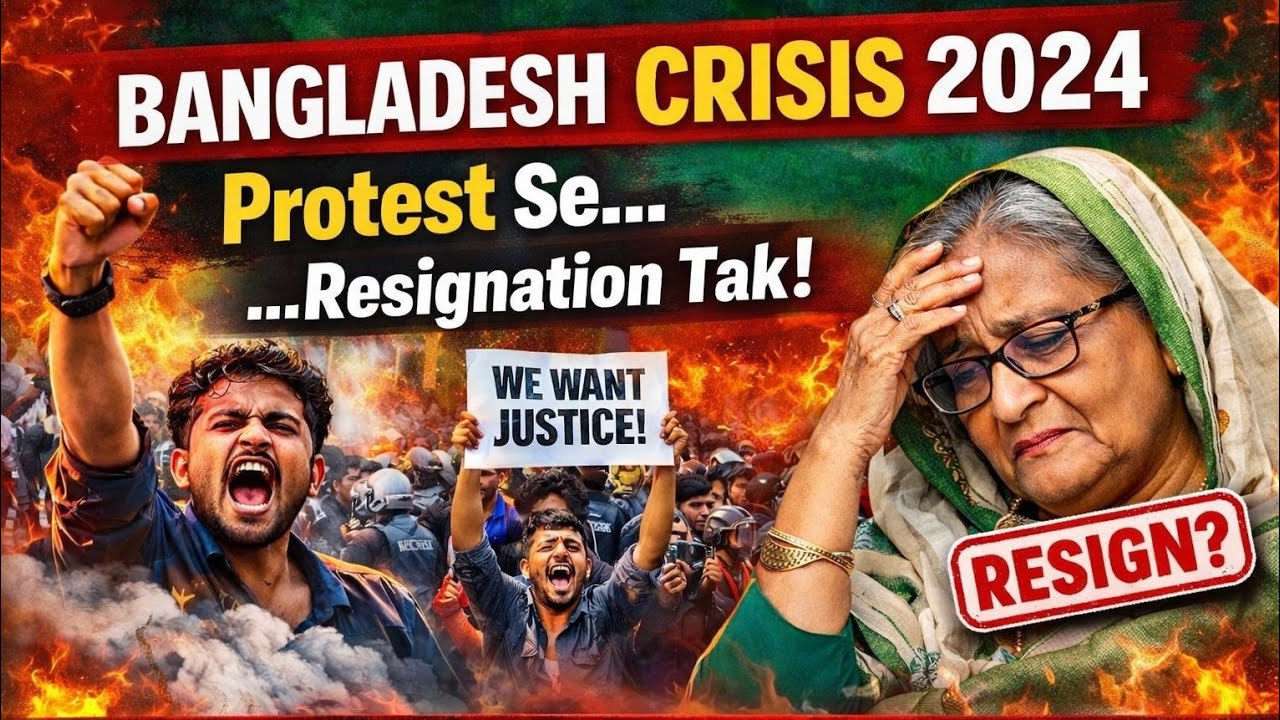 Bangladesh Crisis 2024 Explained | Protest se Sheikh Hasina Resignation tak