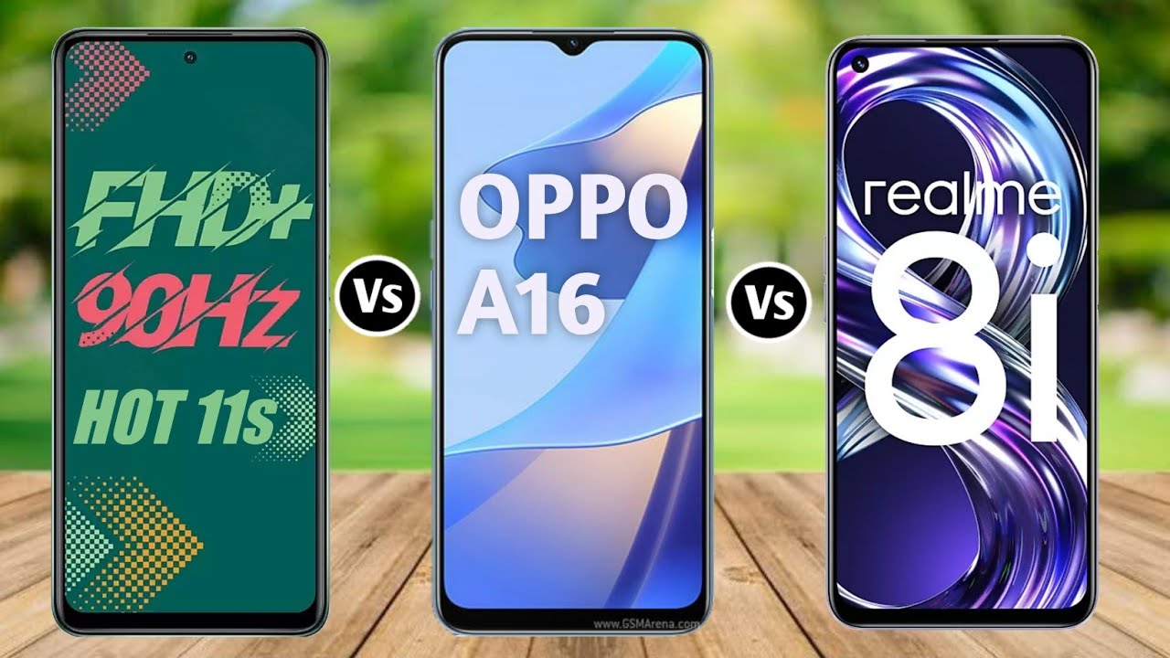 Infinix Hot 11s vs Oppo A16 vs Realme  8i