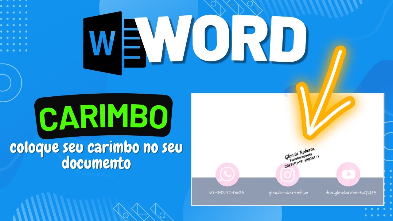 Word - Coloque o seu Carimbo no Word