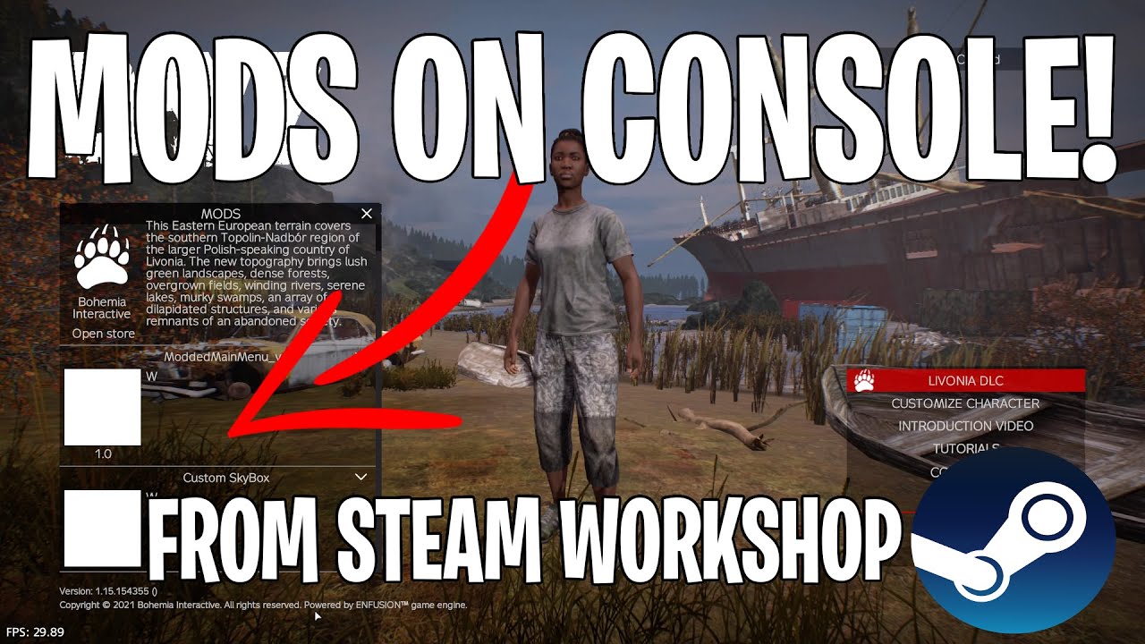 Как мне удалось загрузить моды для DayZ на консоли (используя Steam Workshop)