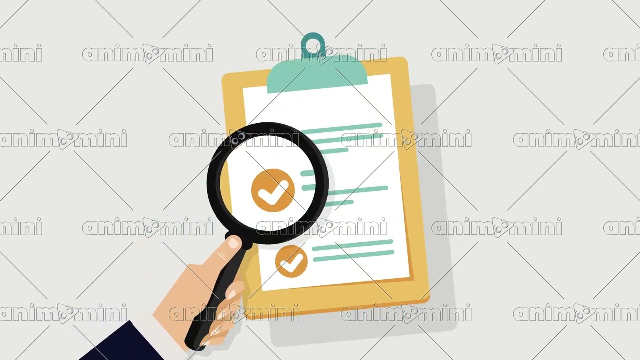 1015 01 Document Inspection 4k Animated Stock Footage