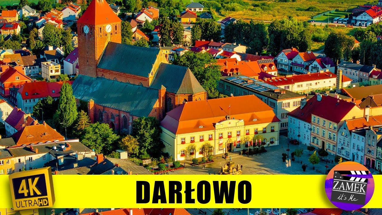 🇵🇱 Darłowo o poranku z drona | Rynek, Zamek, Wyspa Łososiowa, Wieprza | Drone Footage