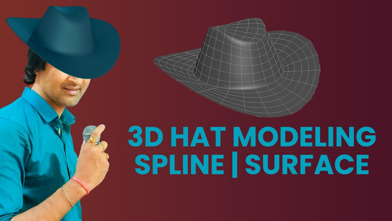 3D Hat Modeling with 3DsMax | Spline Modeling