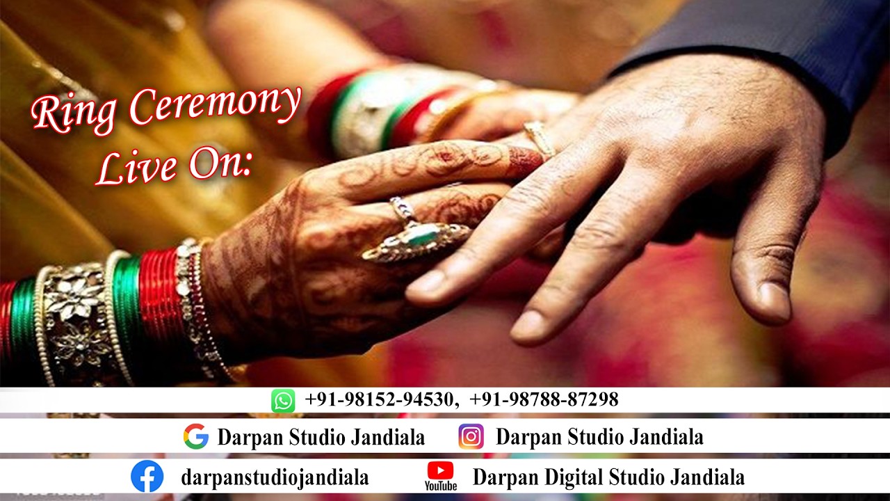 LIVE 19.03.26 RING CEREMONY || BHUPINDER KUMAR & ISHPREET KAUR || DARPAN STUDIO |M| 9815294530