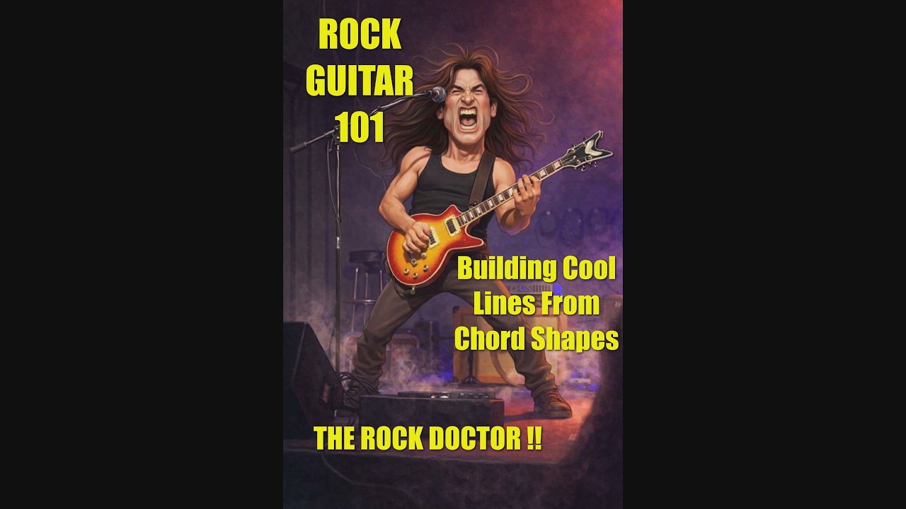 ROCK GUITAR 101 !! Building Lines From Chord Shapes !!THE ROCK DOCTOR !! Solo like a pro !!!