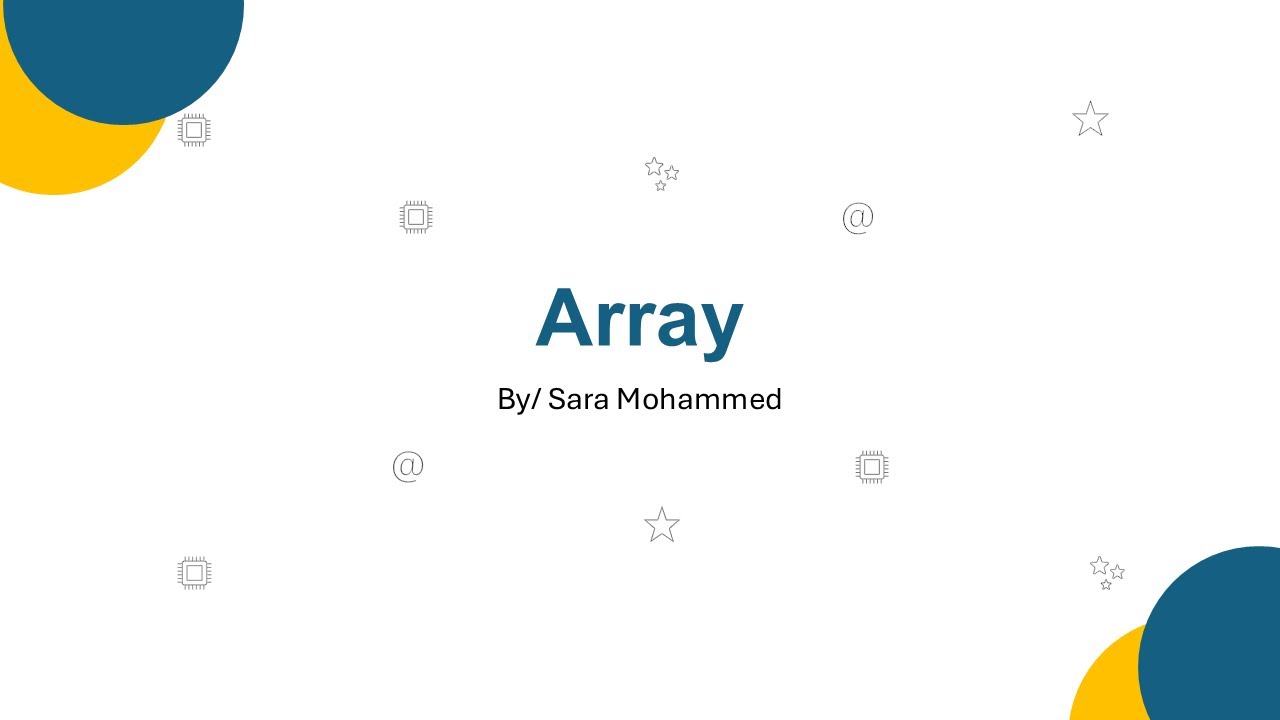Data Structure & Algorithms 01 - Array