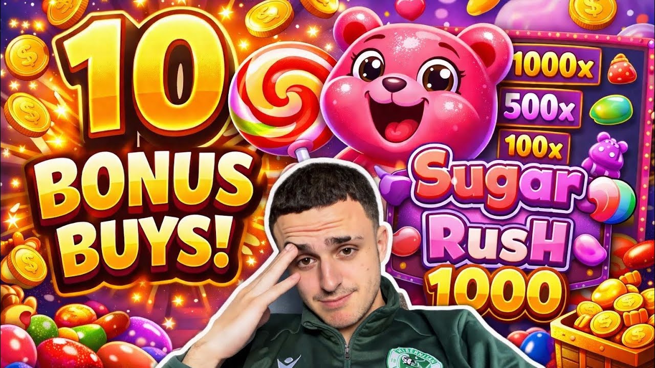 I DID 10 BONUS BUYS ON SUGAR RUSH 1000..... THIS IS HOW MUCH WE MADE